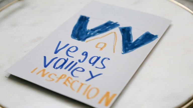 Vegas Valley Inspections cards handwritten